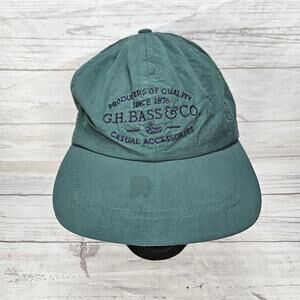 Vintage G.H. Bass & Co. Hat Cap Adjustable Green Outdoors